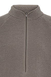 Fransa FrTenya Driftwood 1/2 Zip Teddy Fleece