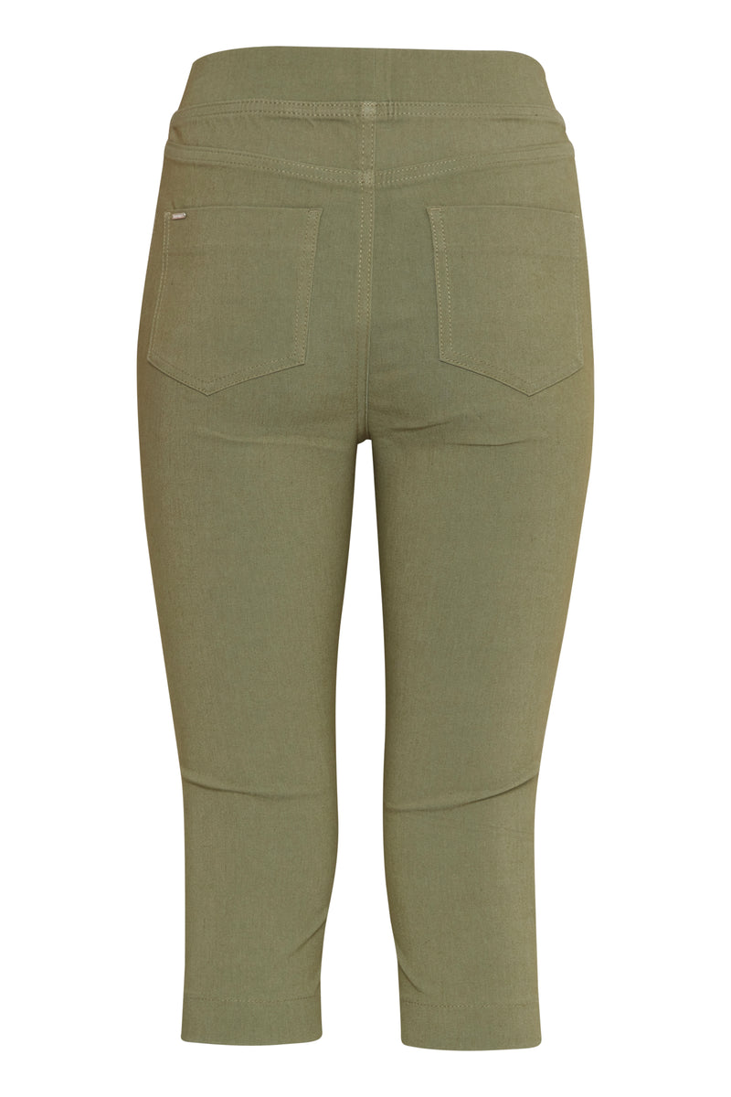 B.Young Bykeira Bydixi Aloe Capri Trouser with Slit Detailing