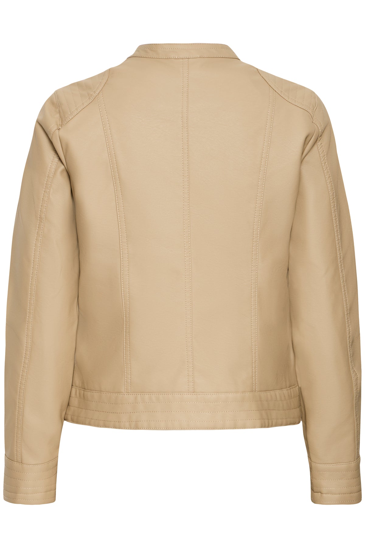 B.Young Byacom Chinchilla Beige Faux Leather Jacket, 20809396