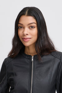 B.Young Byacom Black Faux Leather Jacket