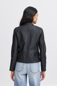 B.Young Byacom Black Faux Leather Jacket