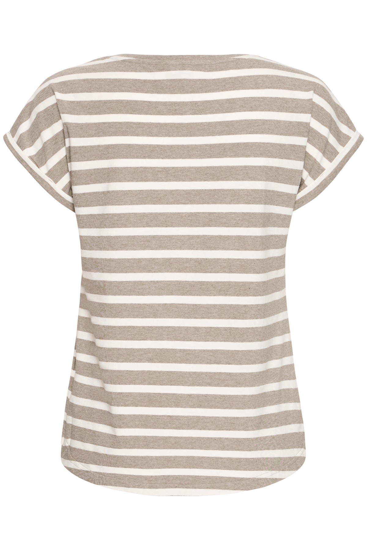 B.Young ByPamila Chinchilla Beige Melange Stripe T-Shirt, 20809561