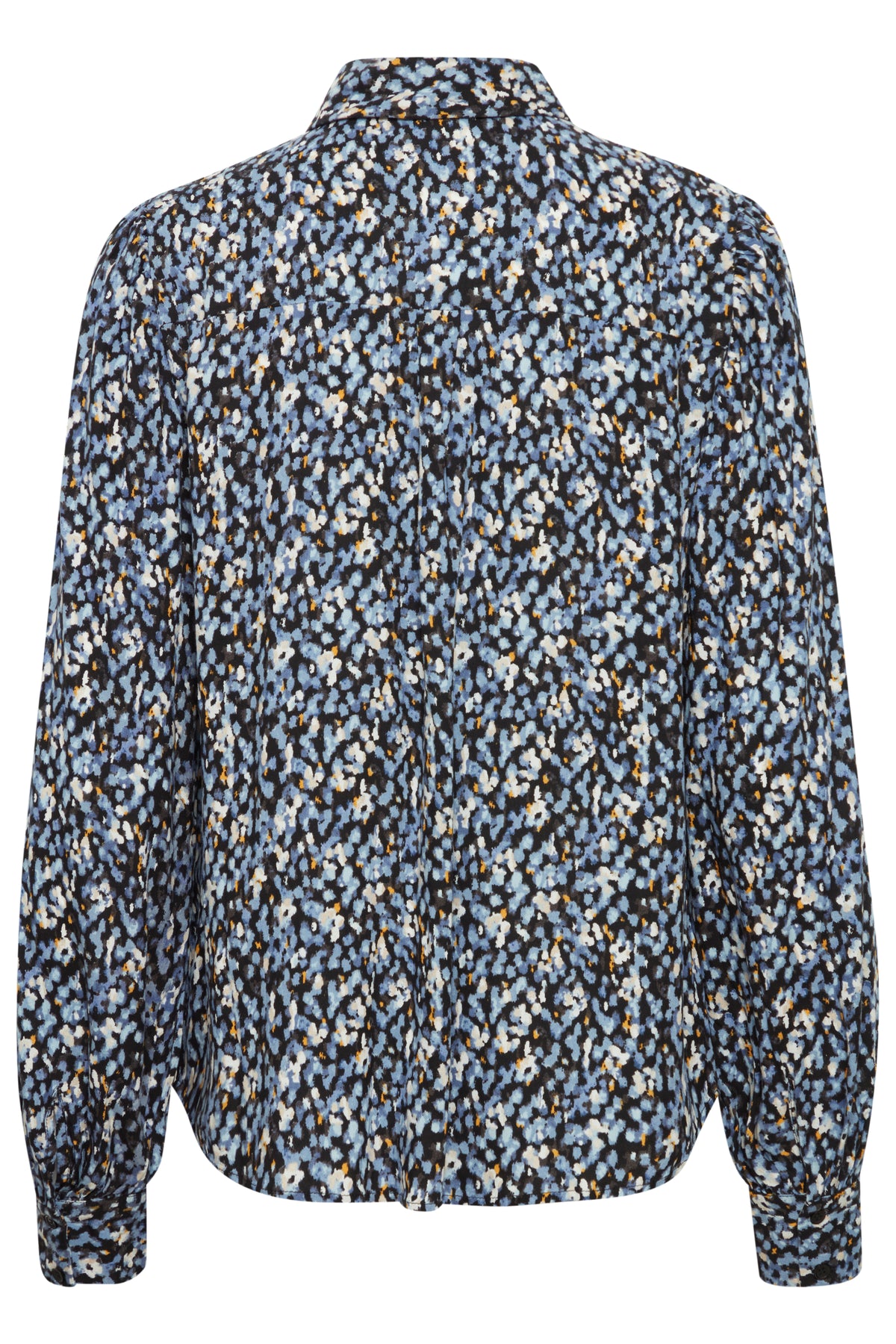 B.Young ByJosa Dusty Blue Flower Mix Printed Shirt