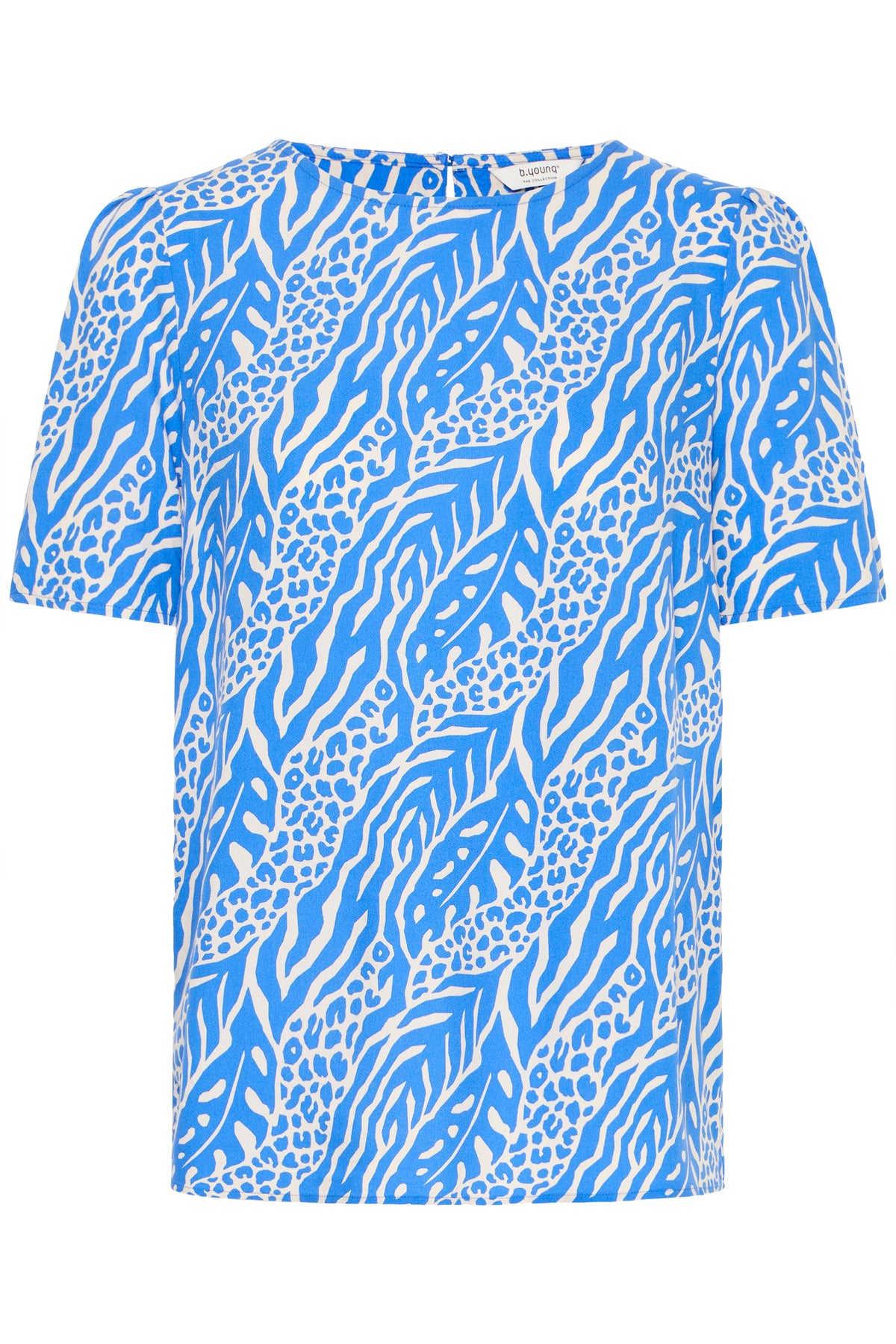 B.Young ByMmJoella Nebulas Blue/Sand Nature Print Blouse, 20811222