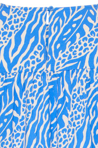 B.Young ByMmJoella Nebulas Blue/Sand Nature Print Blouse, 20811222