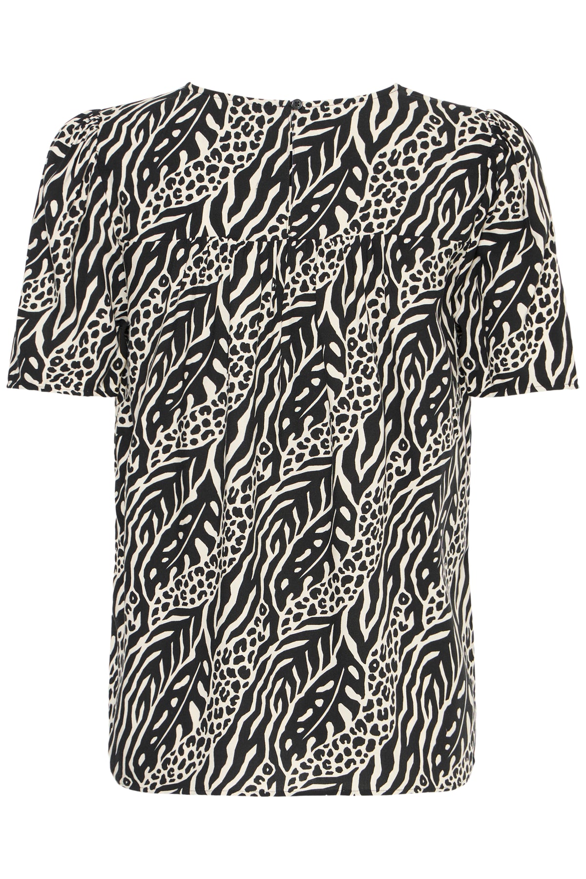 B.Young ByMmJoella Black/Sand Nature Print Blouse