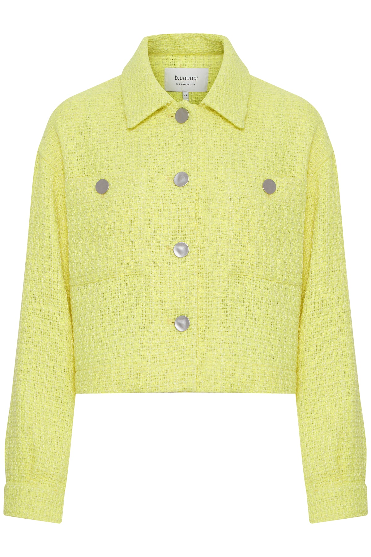 B.Young Bydadena Sunny Lime Cropped Boucle Jacket, 20814270