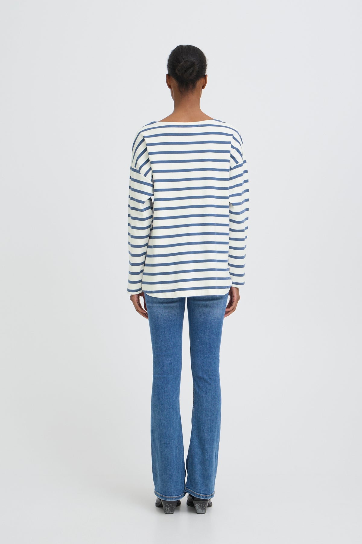 B.Young ByRamsi Denim Blue Striped Long Sleeve Supersoft Top
