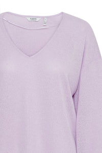 B.Young Bysif Orchid Bloom V-Neck Pullover