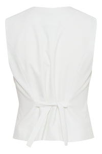 B.Young ByDeceri Marshmallow White Fitted Waistcoat, 20814726