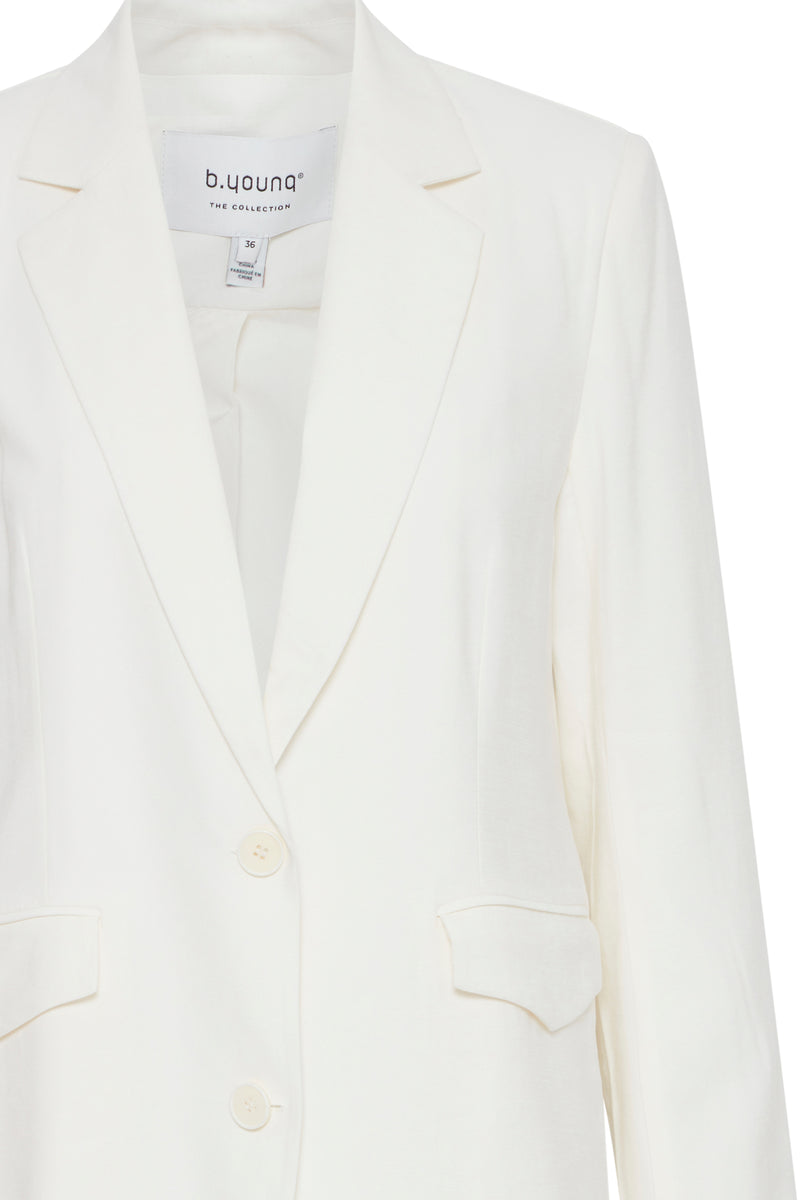 B.Young ByErika Marshmallow Longline Classic Blazer, 20814861