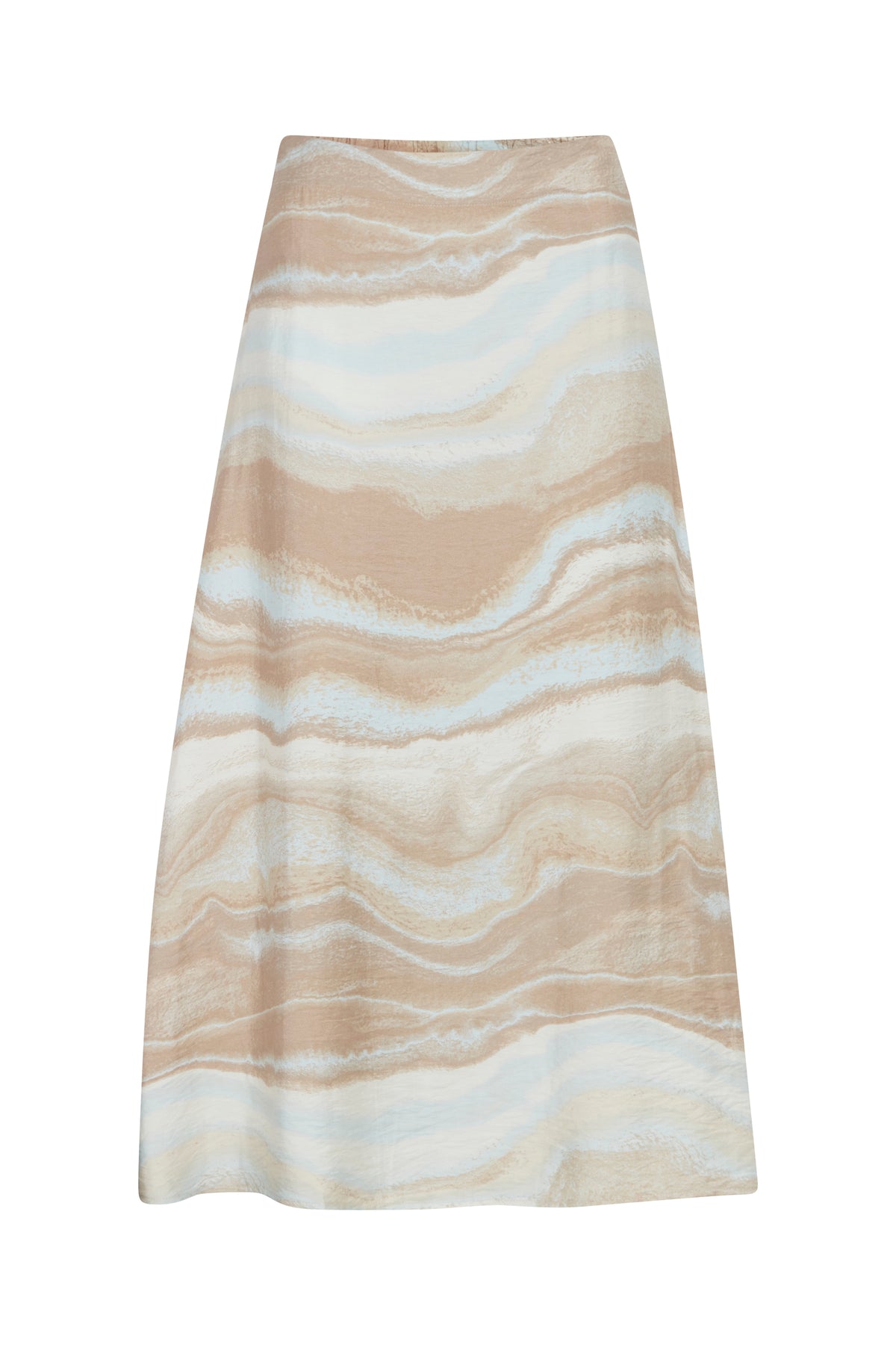 B.Young Byihamma Cement Marble Mix Printed A-Line Midi Skirt, 20814934