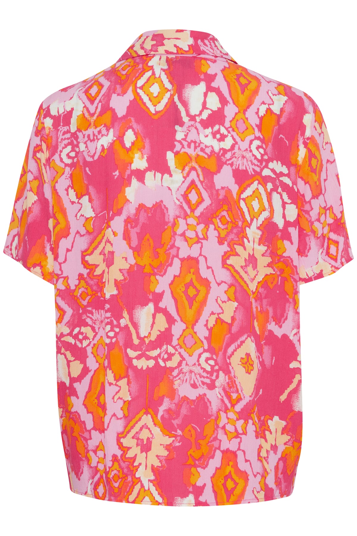 B.Young ByJacqueline Pink Aztec Mix Printed Oversized Shirt, 20815078