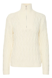 B.Young Byotinka Marshmallow Knitted Half Zip Jumper, 20815275