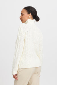 B.Young Byotinka Marshmallow Knitted Half Zip Jumper, 20815275