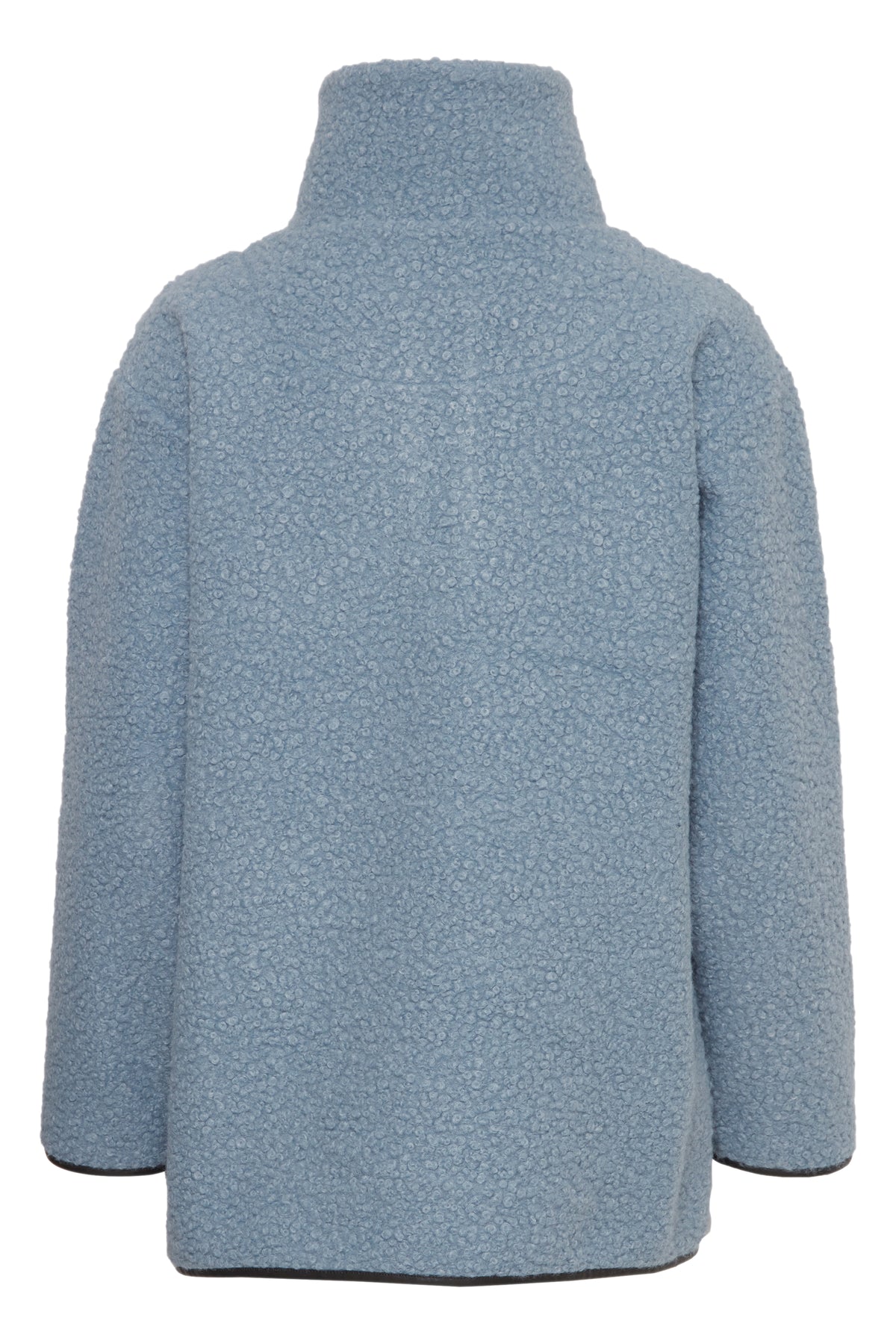 B.Young Bycidan Dusty Blue Teddy Oversized Longline Half Zip Pullover, 20815382