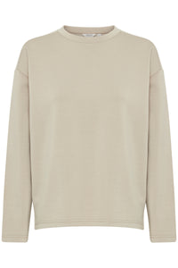 B.Young Bypusti String Beige Long Sleeve Modal Sweatshirt, 20815707