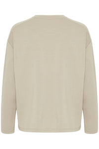 B.Young Bypusti String Beige Long Sleeve Modal Sweatshirt, 20815707