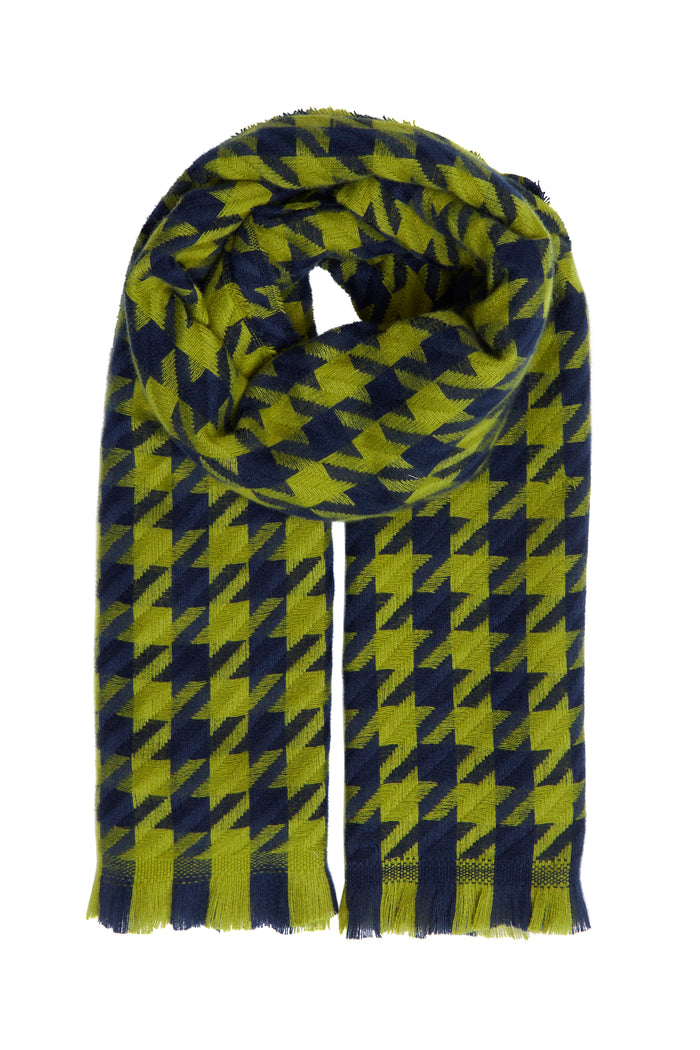 B.Young Bavilya Navy Blazer Houndstooth Print Scarf, 20815763