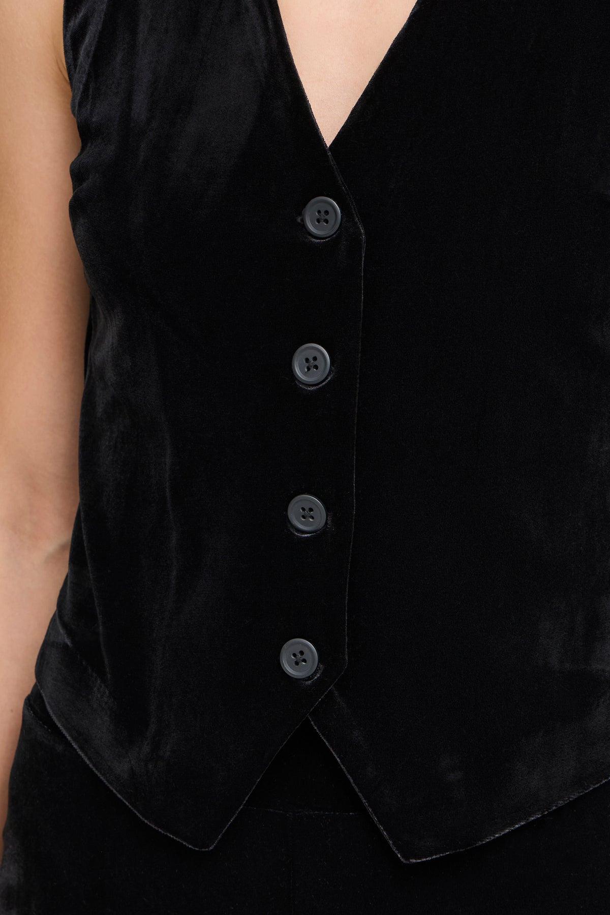 B.Young Byperlina Black Velvet Waistcoat, 20815931