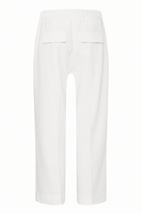 B.Young ByDeceri Marshmallow White Cuff Trousers, 20816464