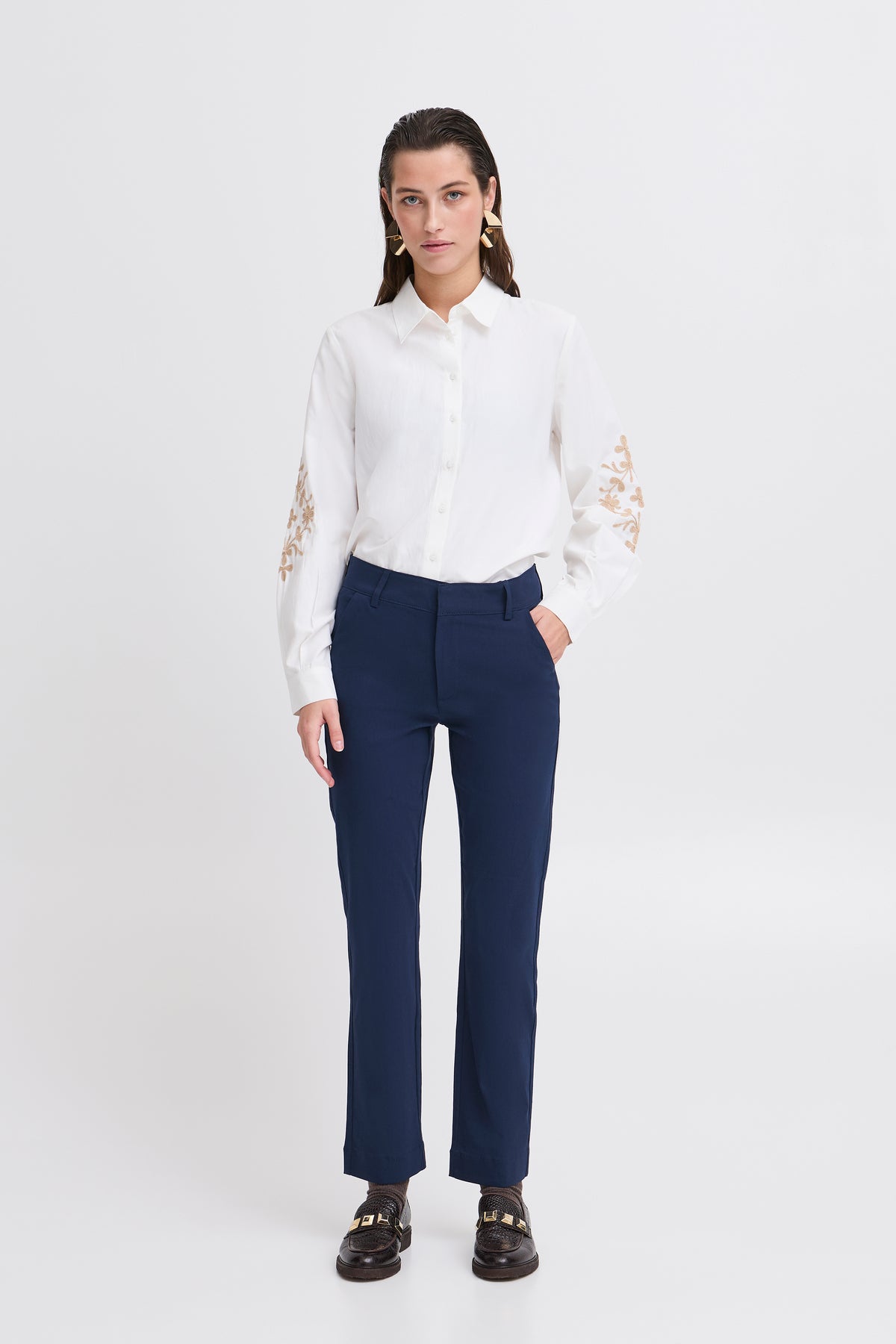 B.Young ByDixi Copenhagen Night Straight Leg Trousers, 20816978