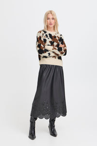B.Young ByOmea Birch Cow Print Supersoft Knit
