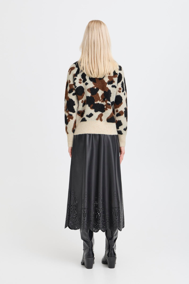 B.Young ByOmea Birch Cow Print Supersoft Knit