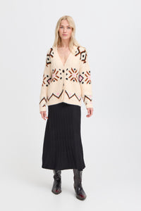 B.Young ByMelpa Birch Melange Printed Supersoft Cardigan