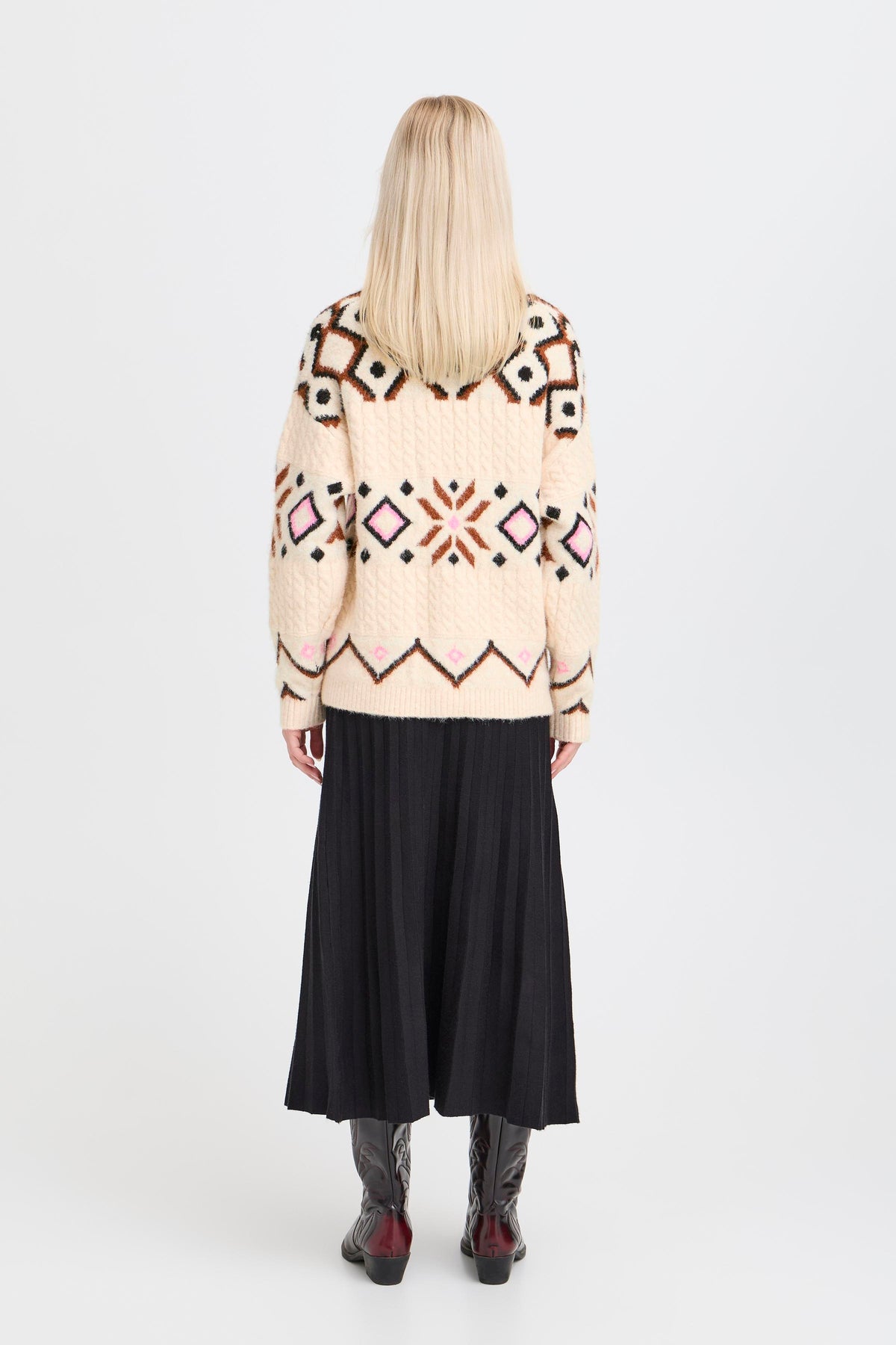 B.Young ByMelpa Birch Melange Printed Supersoft Cardigan