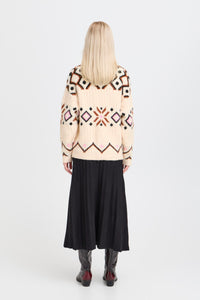 B.Young ByMelpa Birch Melange Printed Supersoft Cardigan