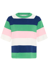 B.Young ByMmorla Parfait Pink Colourblock Stripe Knit