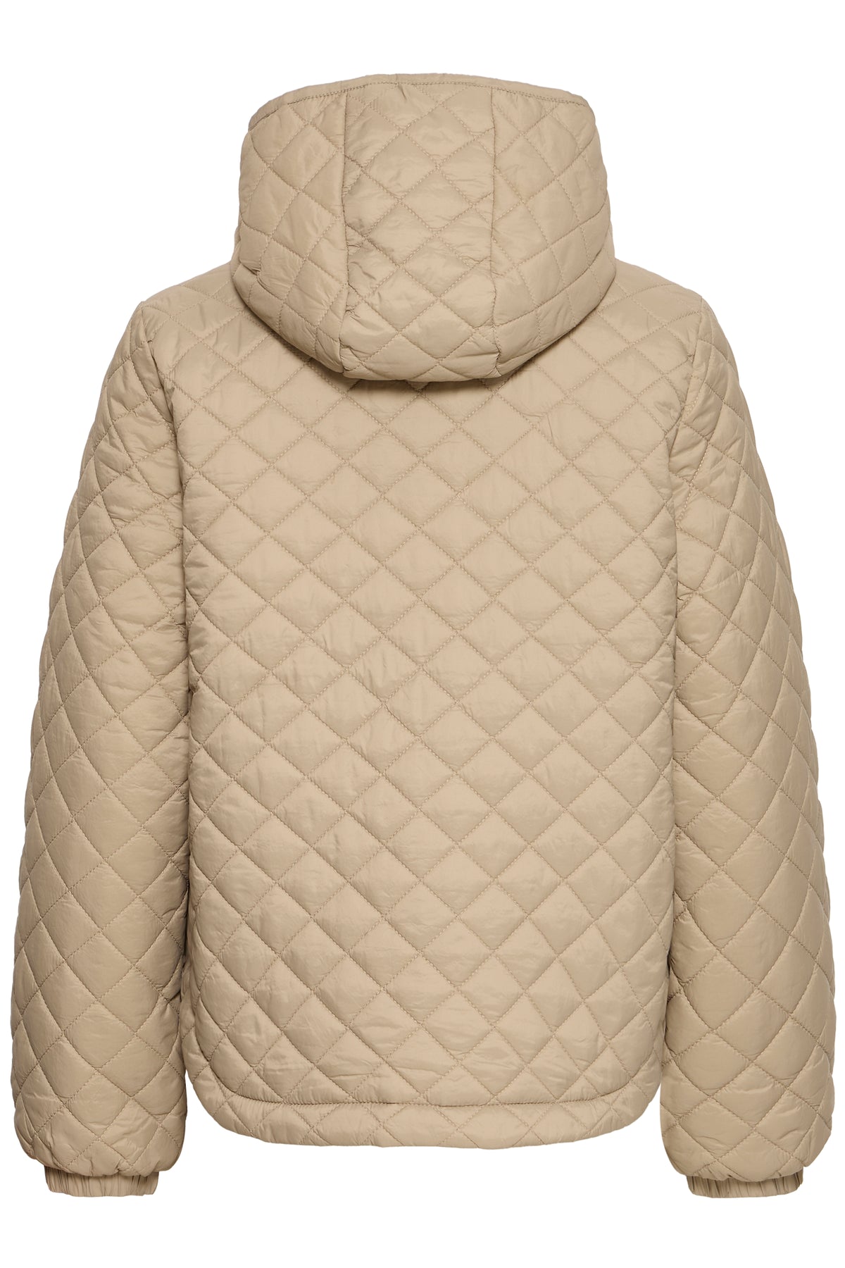 B.Young ByBerta Chinchilla Beige Quilted Jacket with Hood, 20818518