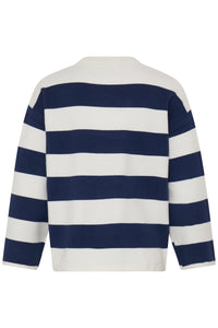 B.Young ByOtari Medieval Blue Striped Supersoft Knit