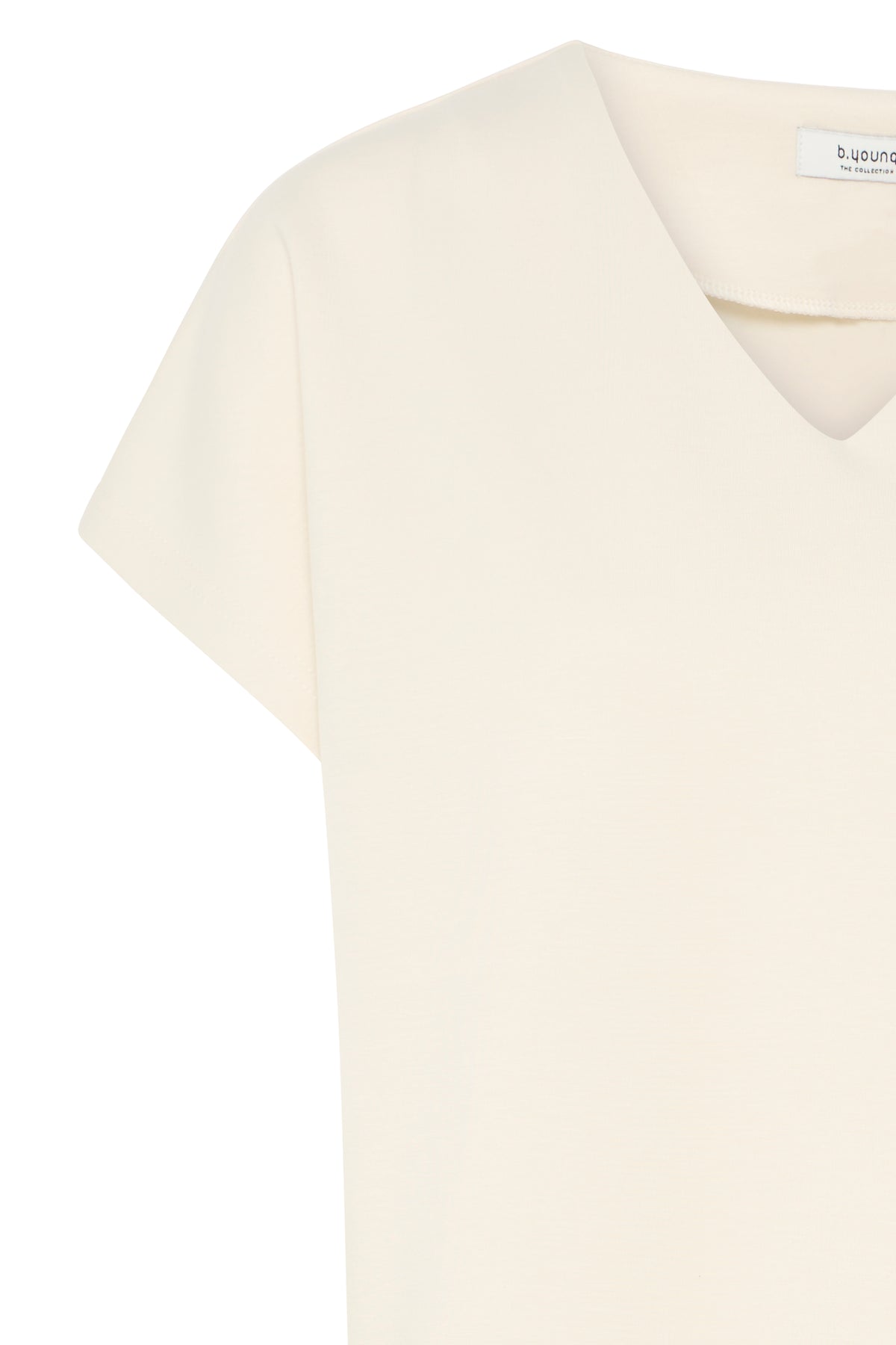 B.Young ByPusti Beige V-Neck Relaxed Fit Top, 20818715