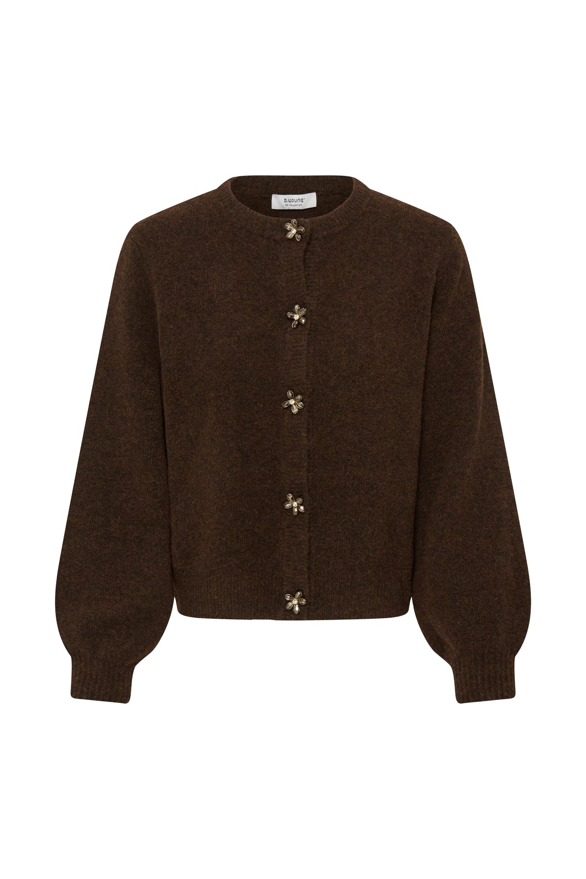 B.Young ByOmea Java Melange Embellished Button Cardigan, 20819510