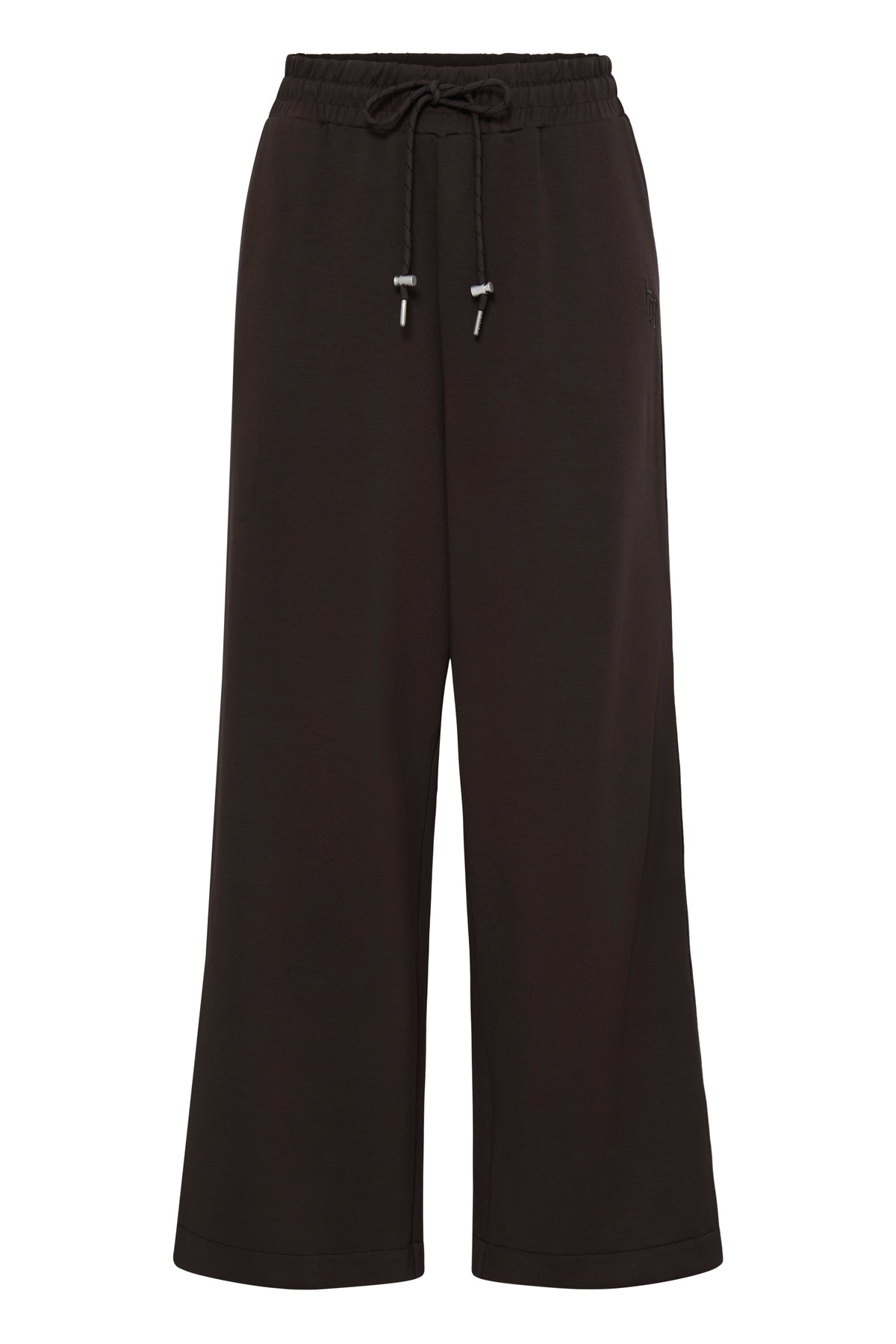 B.Young ByPusti Fudge Burgundy Modal Wide Leg Joggers with Piping Trim, 20819667