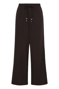 B.Young ByPusti Fudge Burgundy Modal Wide Leg Joggers with Piping Trim, 20819667