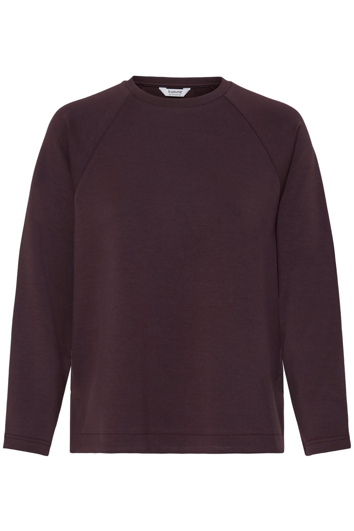 B.Young ByPusti Fudge Burgundy Modal Top with Slit Detailing