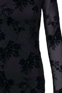 B.Young ByRimesha Black Meteorite Mesh Midi Dress