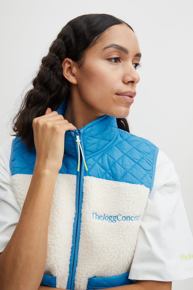 The Jogg Concept Jcberri Malibu Blue Teddy Gilet, 22800160