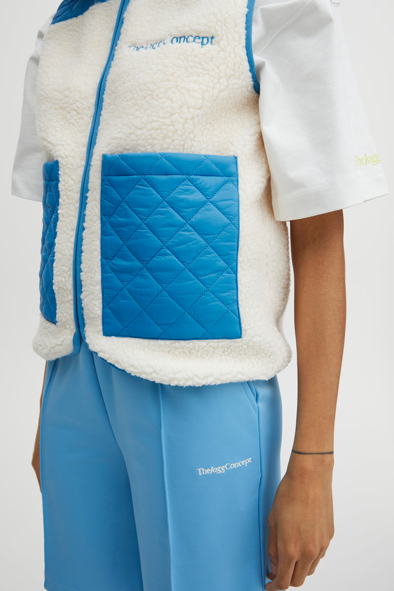 The Jogg Concept Jcberri Malibu Blue Teddy Gilet, 22800160