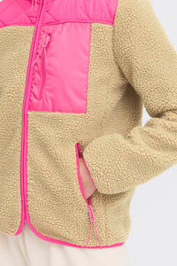 The Jogg Concept JCBerri Beetroot Pink Teddy Jacket