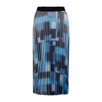 Coster Copenhagen Plisse Metallic Graphic Abstract Printed Midi Skirt, 241-4109