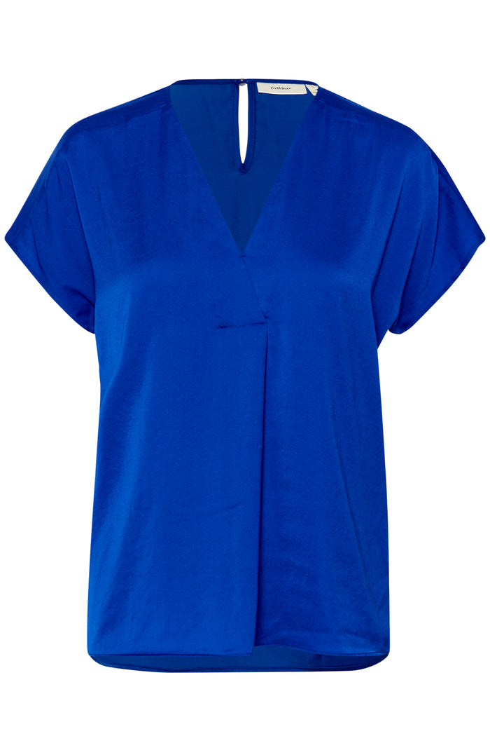 InWear Rinda Greek Blue V-Neck Top, 30105188