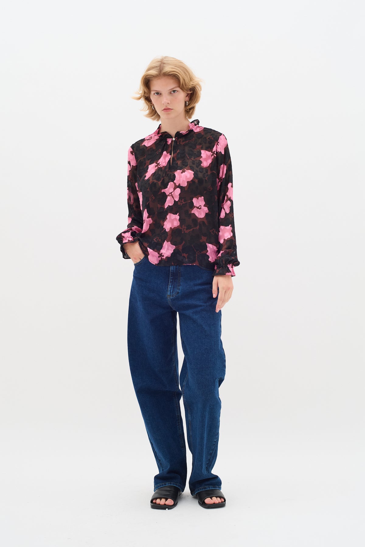 InWear Basira Cashmere Pink Flower Printed Blouse, 30106960