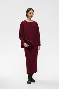 InWear Gincent Zinfandel Burgundy Modal Supersoft Dipped Hem Sweatshirt, 30108654