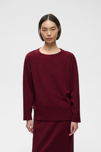 InWear Gincent Zinfandel Burgundy Modal Supersoft Dipped Hem Sweatshirt, 30108654