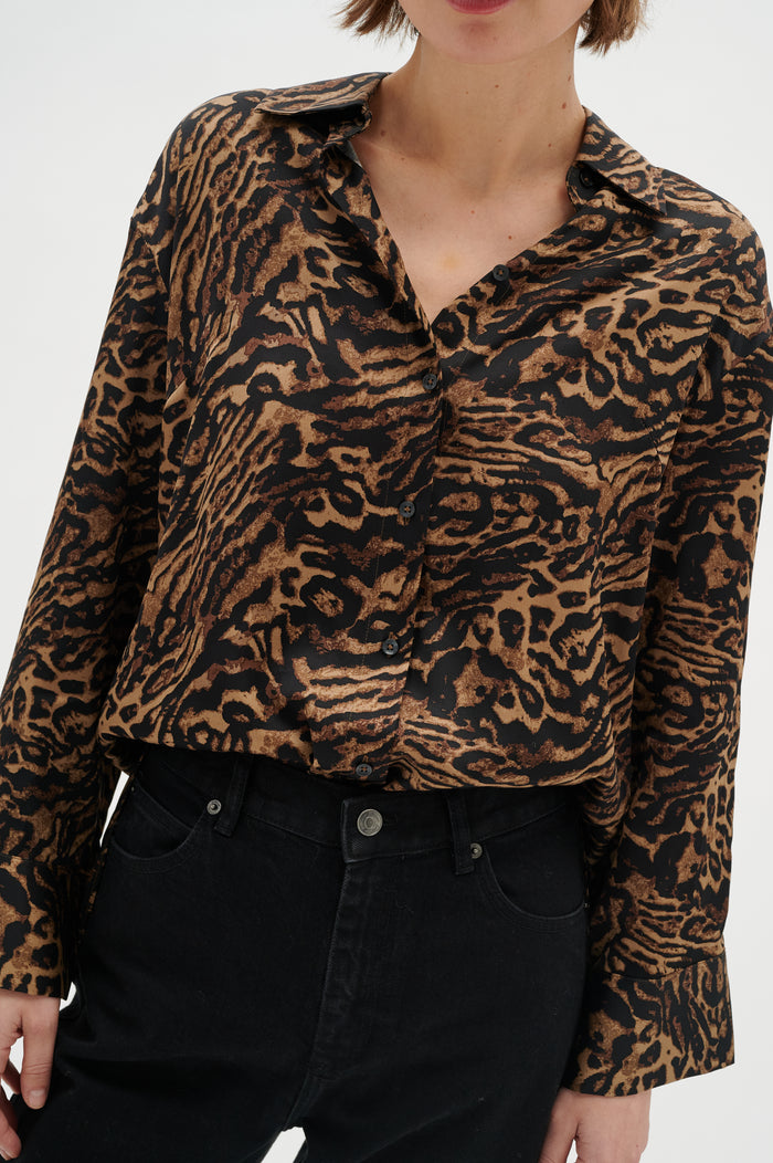 InWear Laurelin Leopard Print Oversized Shirt, 30108801