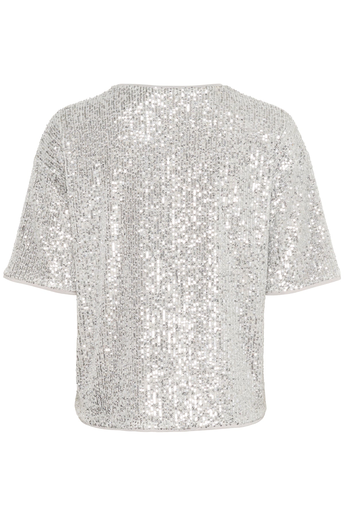 InWear JarJar Silver Sequin T-Shirt Top, 30108868